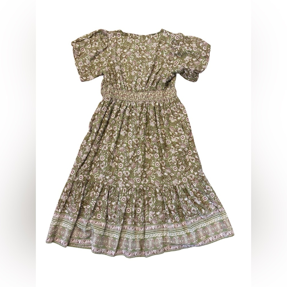 Léa Green Floral Print Cotton Tiered Maxi Dress, NWT - Picture 3 of 9